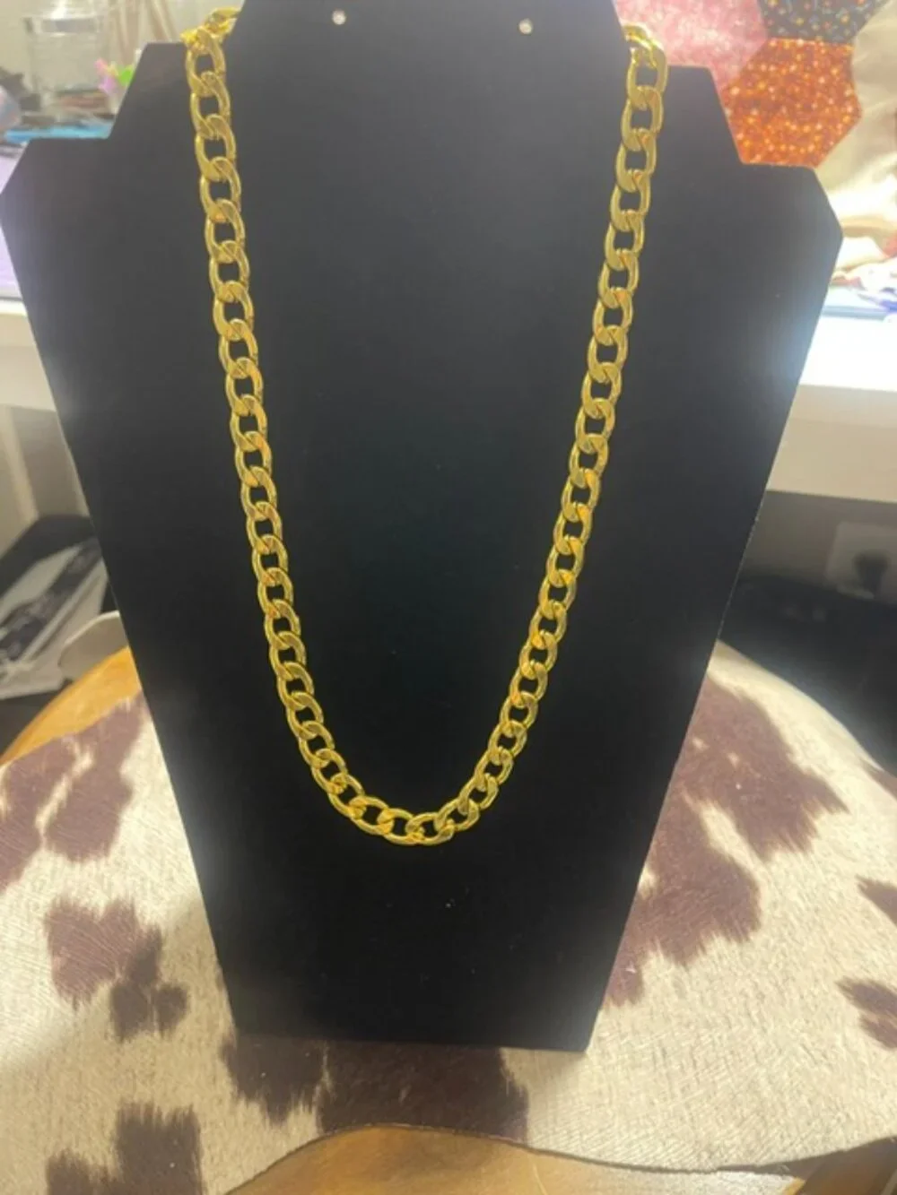 18KGP New Large Chunky Curb Chain 20 